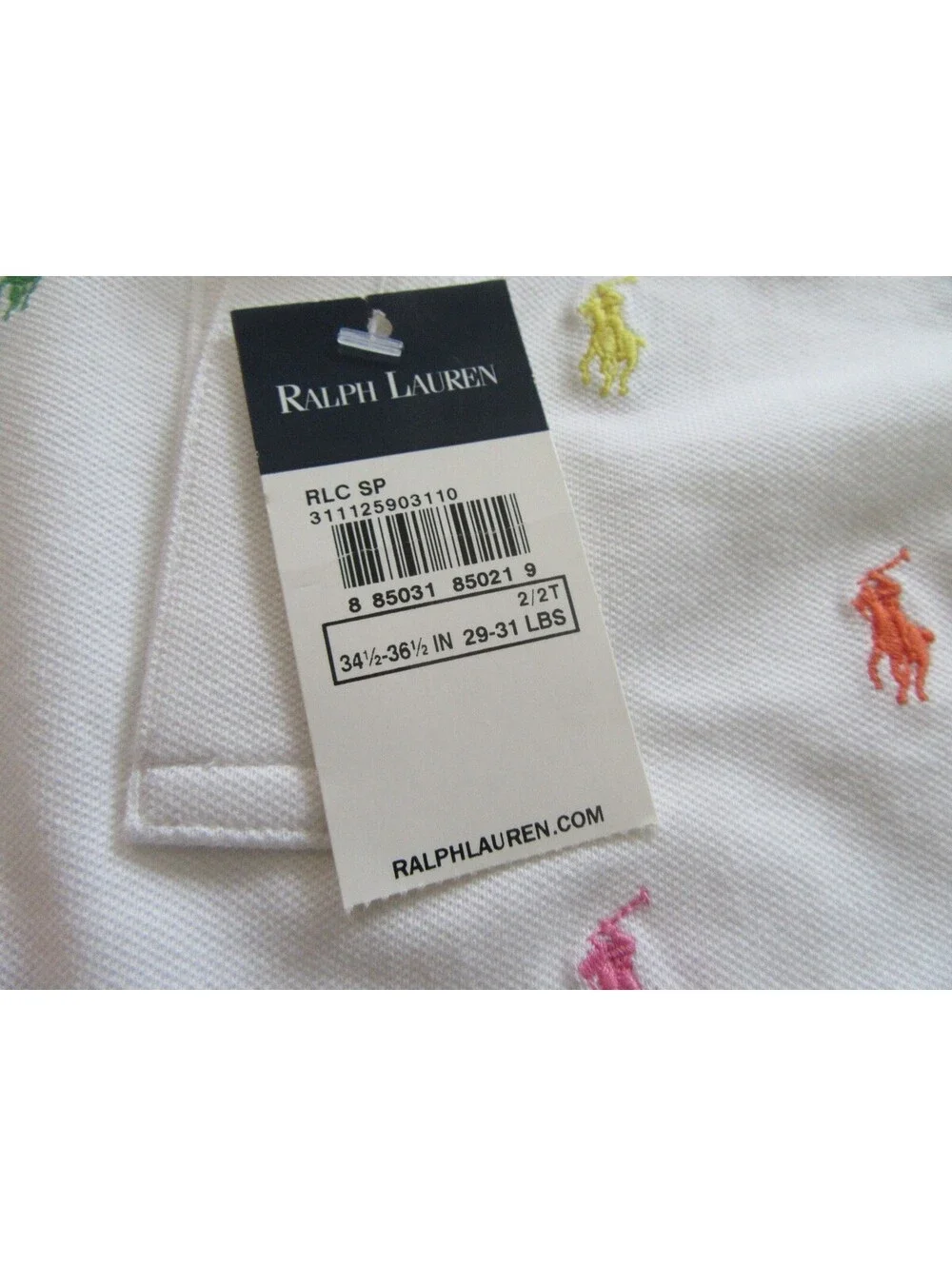 Ralph Lauren Polo Baby Girls All Over Pony Dress White 2T NWT NEW